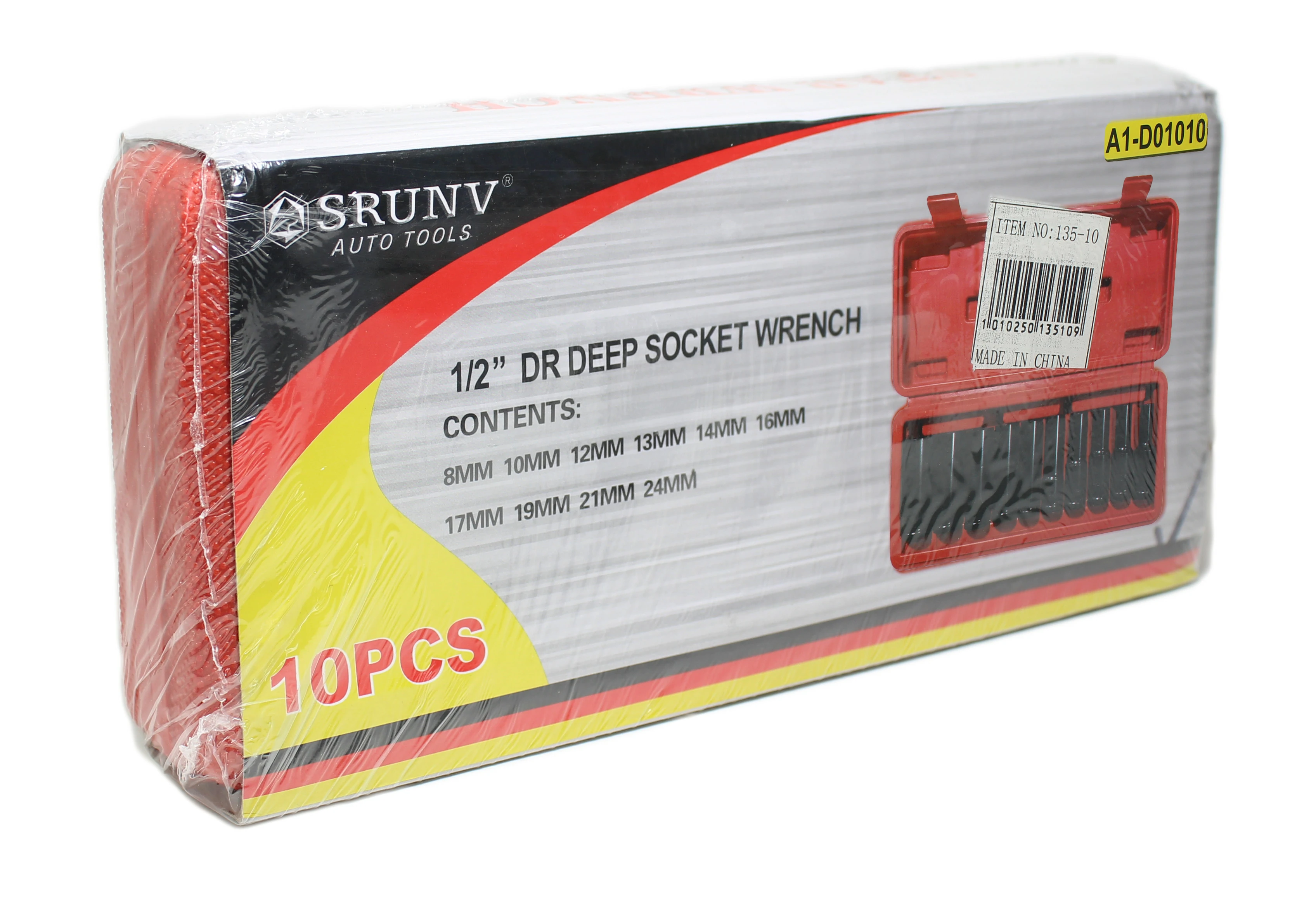 Socket Set 1/2” 10PCS Package