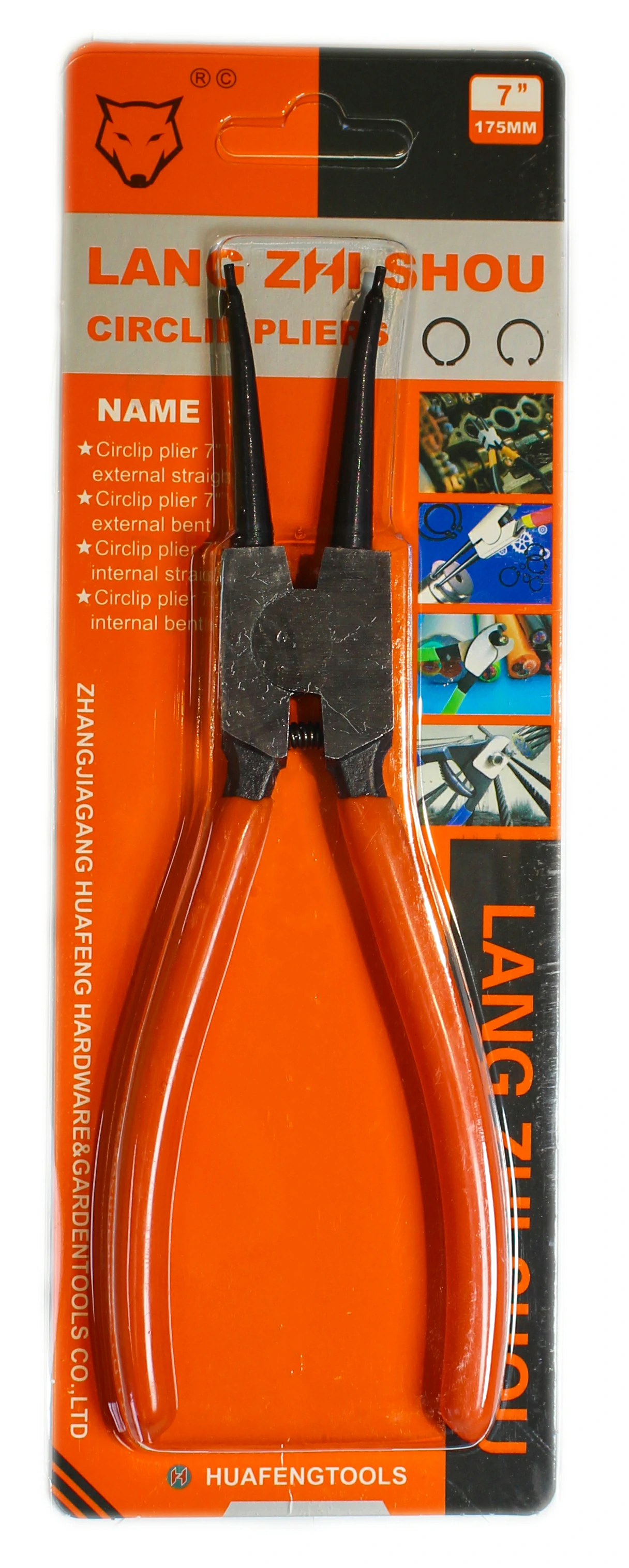 Circlip Pliers Internal Straight Blue Hawk 7'' pic 